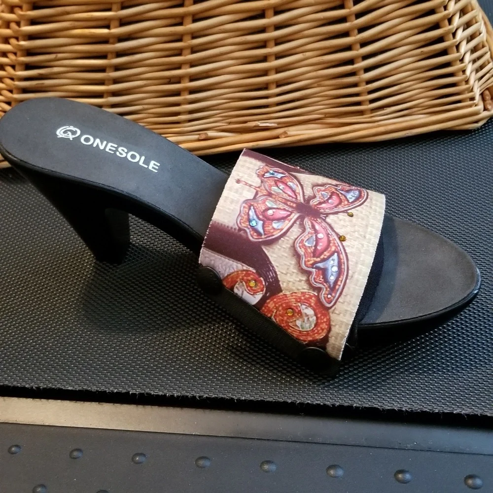 OneSole Black Chic Soft Step Shoes Sz 9